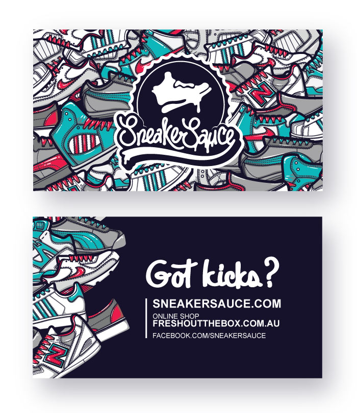 Sneaker, kicks, vector, illustration,business card,