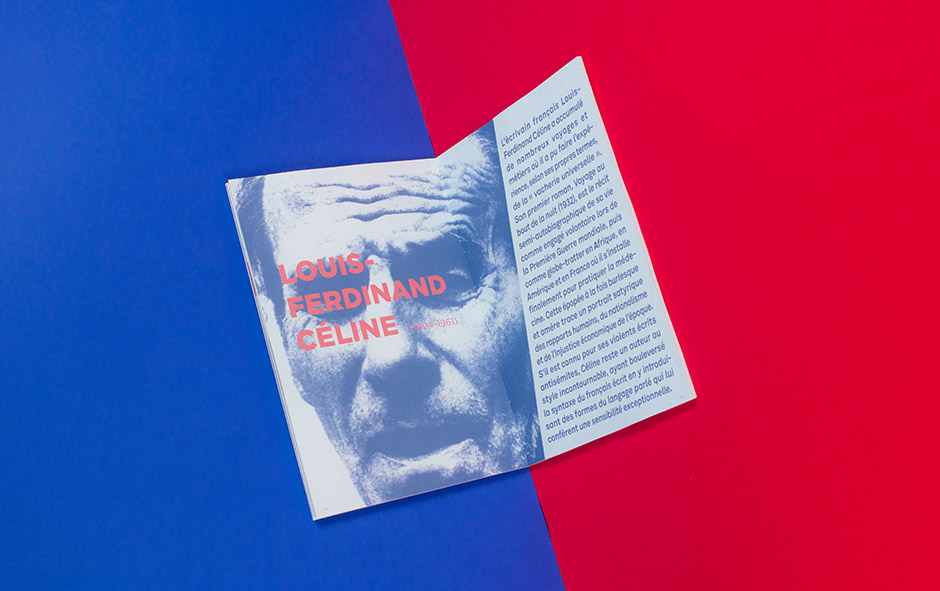Magazine, layout, experimental, blue, red